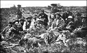 Boer forces posing with spoils of a hunting outing